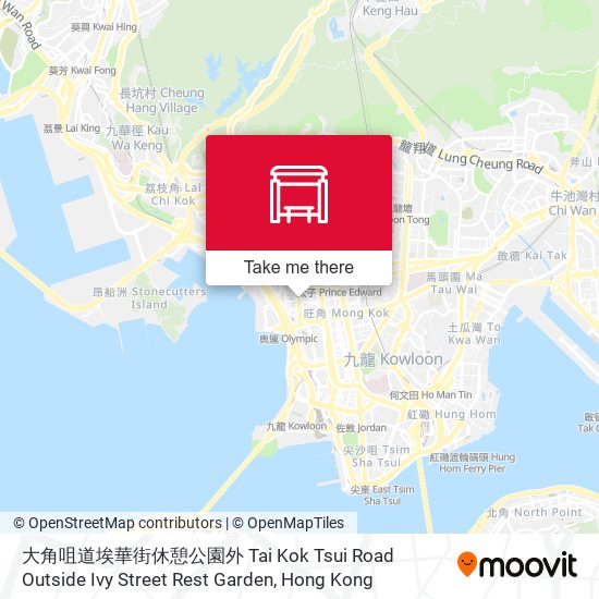 大角咀道埃華街休憩公園外 Tai Kok Tsui Road Outside Ivy Street Rest Garden map