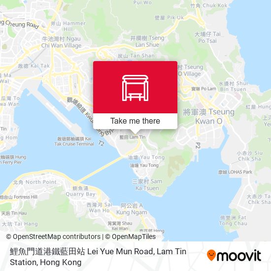 鯉魚門道港鐵藍田站 Lei Yue Mun Road, Lam Tin Station map