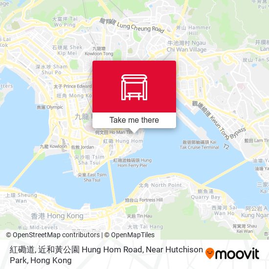 紅磡道,近和黃公園 Hung Hom Road, Near Hutchison Park map