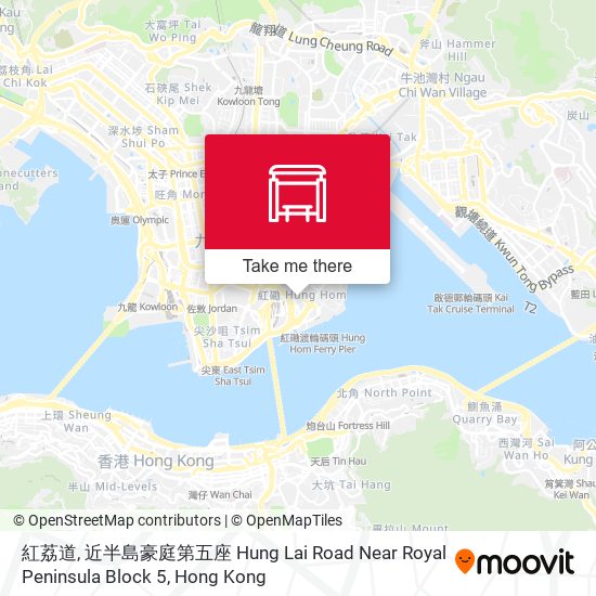 紅荔道近半島豪庭第五座 Hung Lai Road Near Royal Peninsula Block 5 map