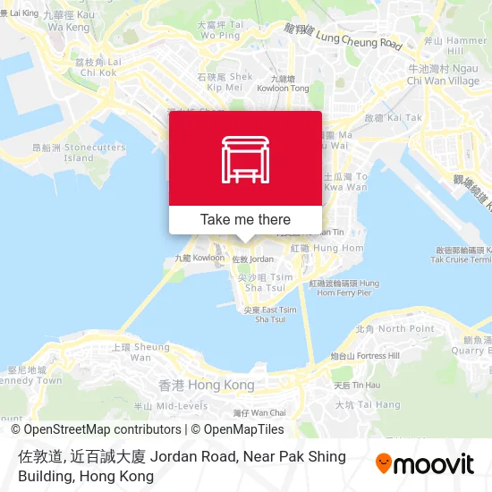 佐敦道, 近百誠大廈 Jordan Road, Near Pak Shing Building map