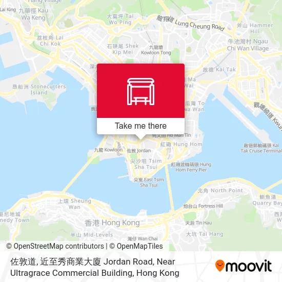 佐敦道, 近至秀商業大廈 Jordan Road, Near Ultragrace Commercial Building map