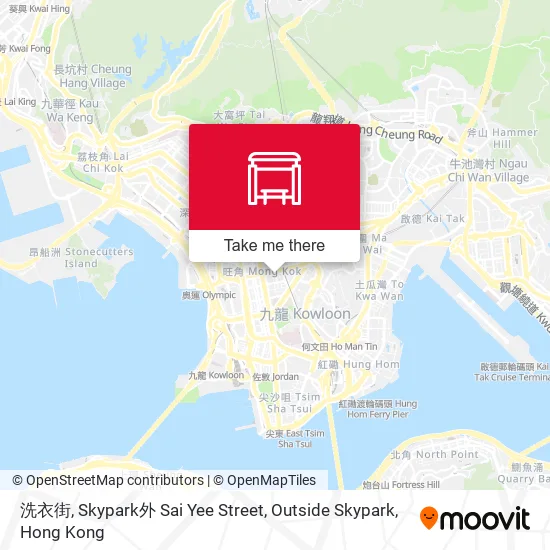 洗衣街, Skypark外 Sai Yee Street, Outside Skypark地圖