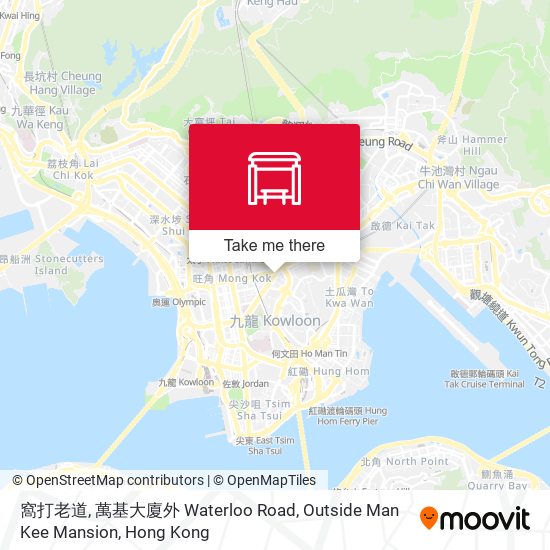 窩打老道, 萬基大廈外 Waterloo Road, Outside Man Kee Mansion map