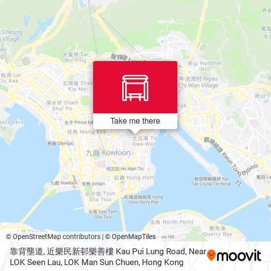 靠背壟道, 近樂民新邨樂善樓 Kau Pui Lung Road, Near LOK Seen Lau, LOK Man Sun Chuen map