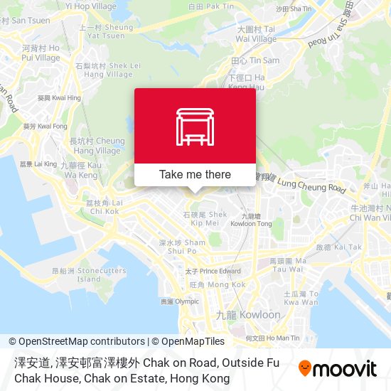 澤安道, 澤安邨富澤樓外 Chak on Road, Outside Fu Chak House, Chak on Estate map