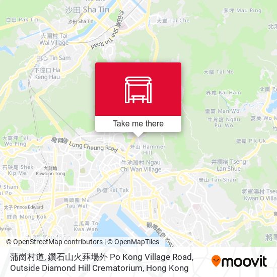 蒲崗村道, 鑽石山火葬場外 Po Kong Village Road, Outside Diamond Hill Crematorium map