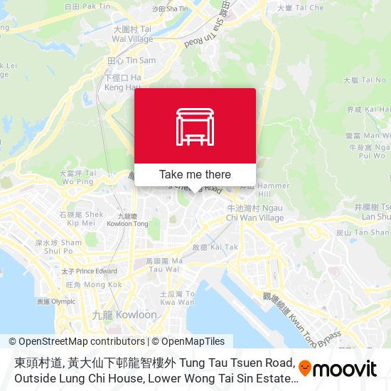 東頭村道, 黃大仙下邨龍智樓外 Tung Tau Tsuen Road, Outside Lung Chi House, Lower Wong Tai Sin Estate map