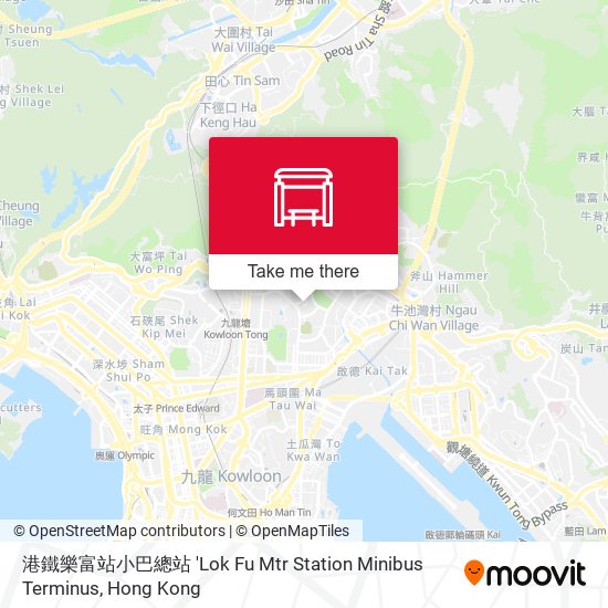 港鐵樂富站小巴總站 'Lok Fu Mtr Station Minibus Terminus地圖