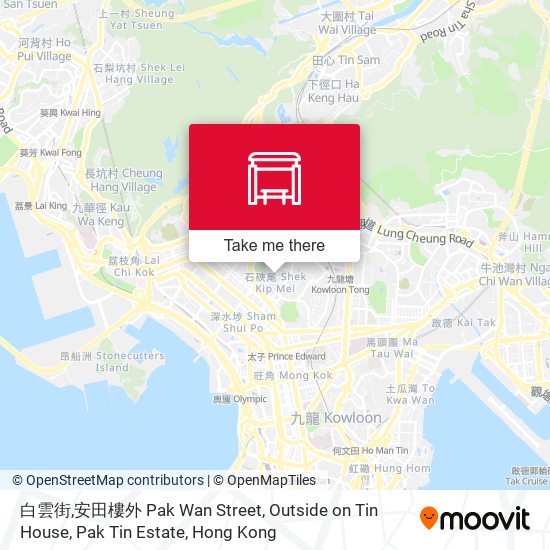 白雲街,安田樓外 Pak Wan Street, Outside on Tin House, Pak Tin Estate map