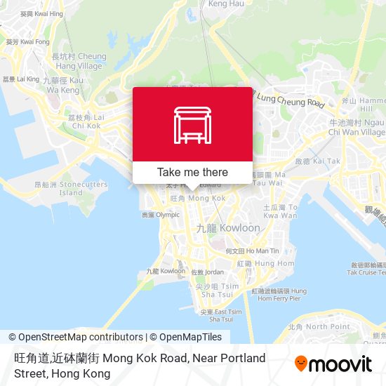 旺角道,近砵蘭街 Mong Kok Road, Near Portland Street map