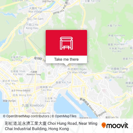 彩虹道,近永濟工業大廈 Choi Hung Road, Near Wing Chai Industrial Building map