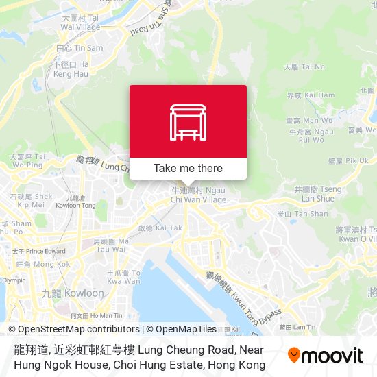 龍翔道,近彩虹邨紅萼樓 Lung Cheung Road, Near Hung Ngok House, Choi Hung Estate map