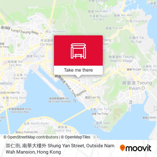 崇仁街, 南華大樓外 Shung Yan Street, Outside Nam Wah Mansion map