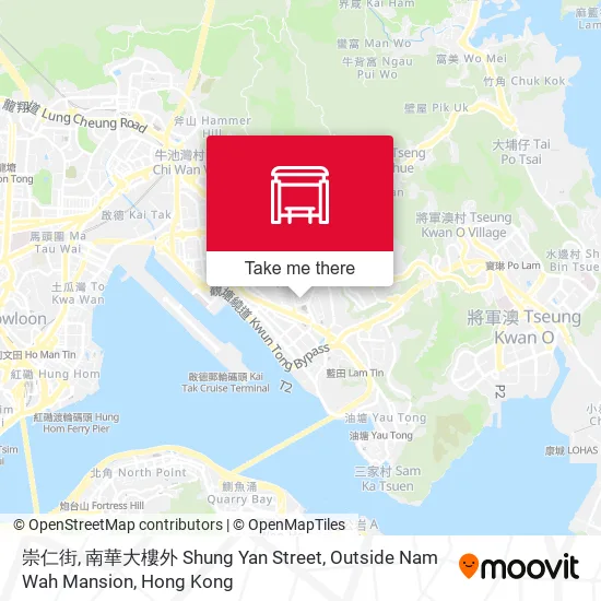 崇仁街, 南華大樓外 Shung Yan Street, Outside Nam Wah Mansion地圖
