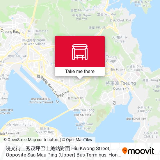 曉光街上秀茂坪巴士總站對面 Hiu Kwong Street, Opposite Sau Mau Ping (Upper) Bus Terminus map