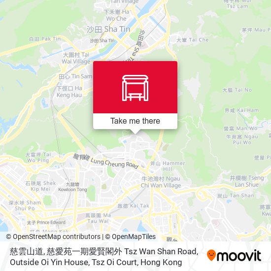 慈雲山道, 慈愛苑一期愛賢閣外 Tsz Wan Shan Road, Outside Oi Yin House, Tsz Oi Court map