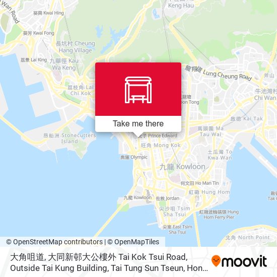 大角咀道, 大同新邨大公樓外	 Tai Kok Tsui Road, Outside Tai Kung Building, Tai Tung Sun Tseun map