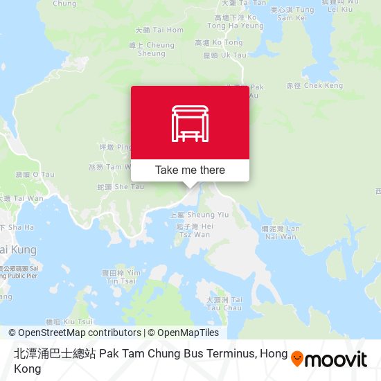 北潭涌巴士總站 Pak Tam Chung Bus Terminus map