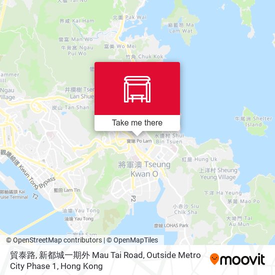貿泰路, 新都城一期外 Mau Tai Road, Outside Metro City Phase 1 map