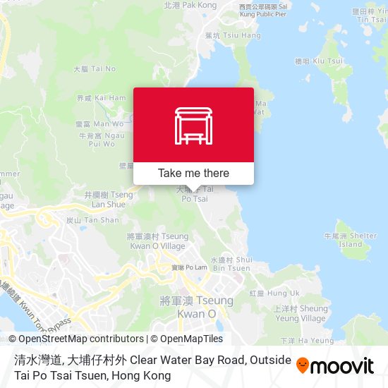 清水灣道, 大埔仔村外 Clear Water Bay Road, Outside Tai Po Tsai Tsuen map