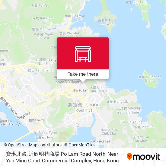 寶琳北路,　近　欣明苑商場 Po Lam Road North, Near Yan Ming Court Commercial Complex map