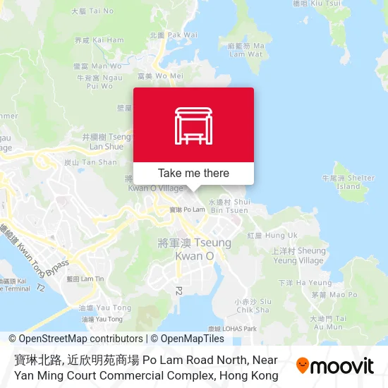 寶琳北路, 近欣明苑商場 Po Lam Road North, Near Yan Ming Court Commercial Complex map