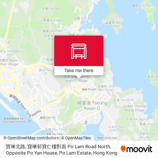 寶琳北路, 寶琳邨寶仁樓對面 Po Lam Road North, Opposite Po Yan House, Po Lam Estate map