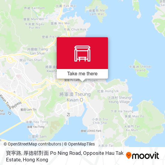 寶寧路, 厚德邨對面 Po Ning Road, Opposite Hau Tak Estate map