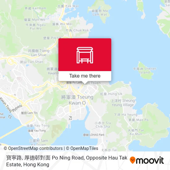 寶寧路, 厚德邨對面 Po Ning Road, Opposite Hau Tak Estate map