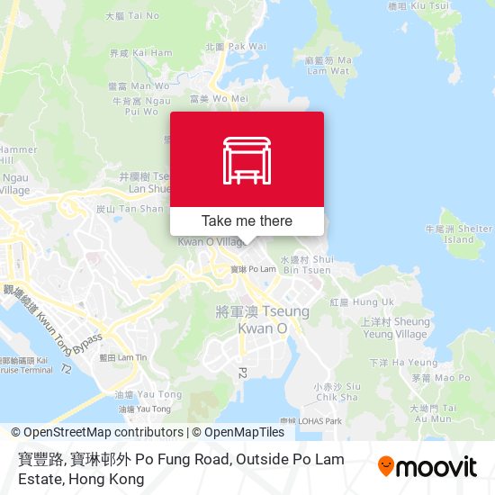 寶豐路, 寶琳邨外 Po Fung Road, Outside Po Lam Estate map