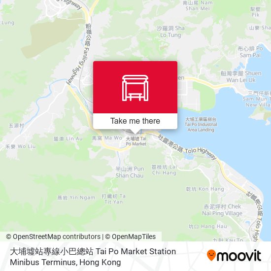 大埔墟站專線小巴總站 Tai Po Market Station Minibus Terminus map