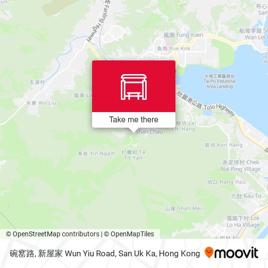 碗窰路, 新屋家 Wun Yiu Road, San Uk Ka map