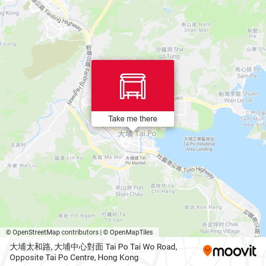 大埔太和路, 大埔中心對面 Tai Po Tai Wo Road, Opposite Tai Po Centre map