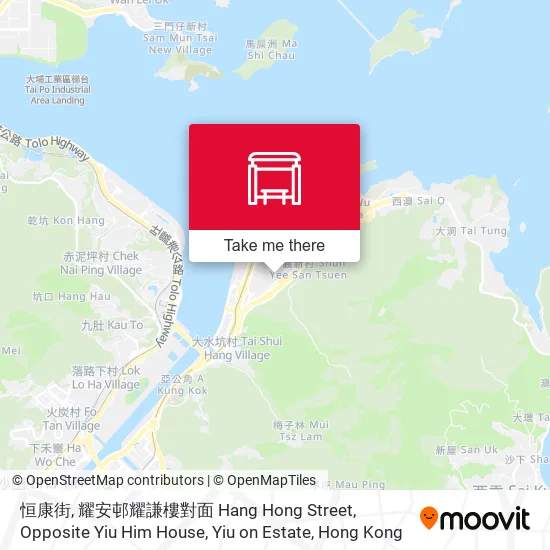 恒康街, 耀安邨耀謙樓對面 Hang Hong Street, Opposite Yiu Him House, Yiu on Estate地圖