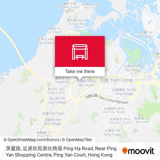 屏廈路,近屏欣苑屏欣商場 Ping Ha Road, Near Ping Yan Shopping Centre, Ping Yan Court map