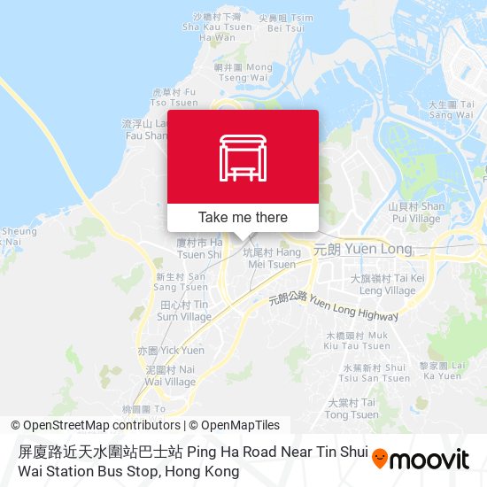屏廈路近天水圍站巴士站 Ping Ha Road Near Tin Shui Wai Station Bus Stop map