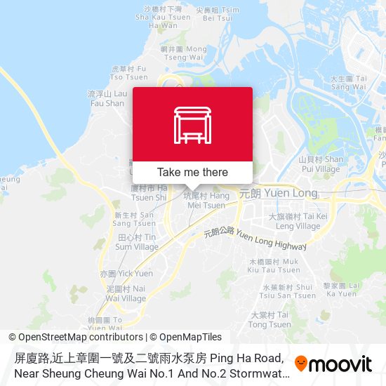 屏廈路,近上章圍一號及二號雨水泵房 Ping Ha Road, Near Sheung Cheung Wai No.1 And No.2 Stormwater Pumping Station map