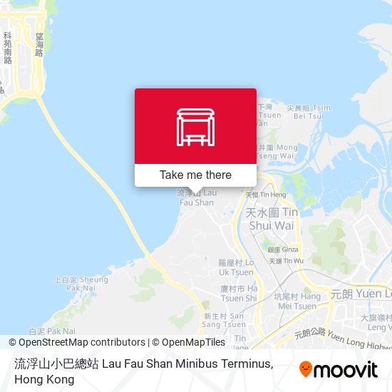 流浮山小巴總站 Lau Fau Shan Minibus Terminus map