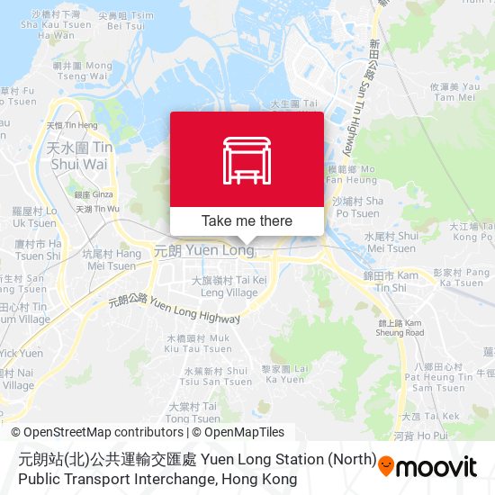 元朗站(北)公共運輸交匯處 Yuen Long Station (North) Public Transport Interchange map