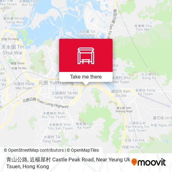 青山公路, 近楊屋村 Castle Peak Road, Near Yeung Uk Tsuen map