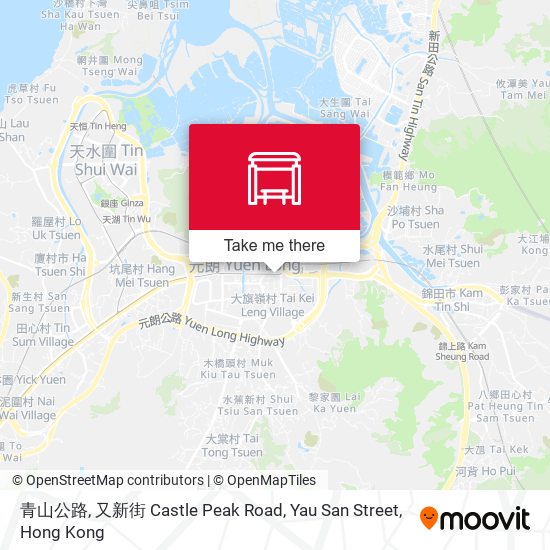 青山公路, 又新街 Castle Peak Road, Yau San Street map