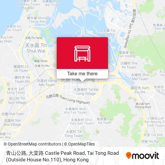 青山公路, 大棠路 Castle Peak Road, Tai Tong Road (Outside House No.110) map