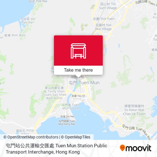 屯門站公共運輸交匯處 Tuen Mun Station Public Transport Interchange map