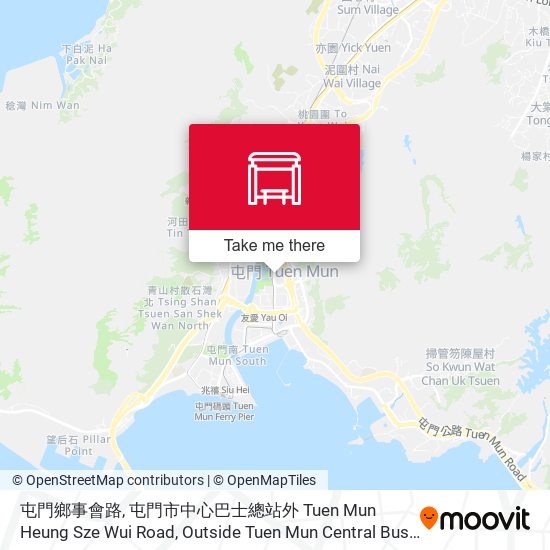 屯門鄉事會路, 屯門市中心巴士總站外 Tuen Mun Heung Sze Wui Road, Outside Tuen Mun Central Bus Terminus map