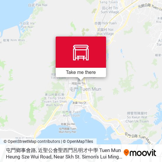 屯門鄉事會路, 近聖公會聖西門呂明才中學 Tuen Mun Heung Sze Wui Road, Near Skh St. Simon's Lui Ming Choi Secondary School map