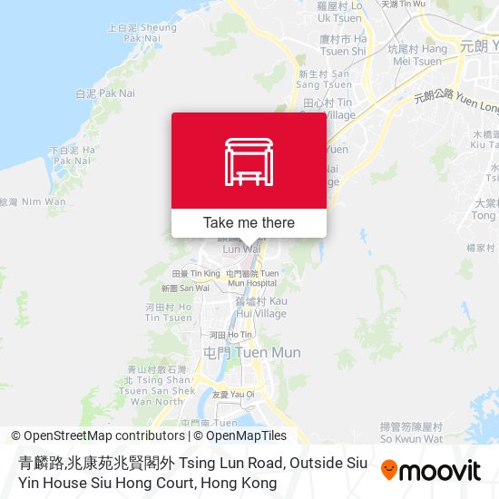 青麟路,兆康苑兆賢閣外 Tsing Lun Road, Outside Siu Yin House Siu Hong Court map