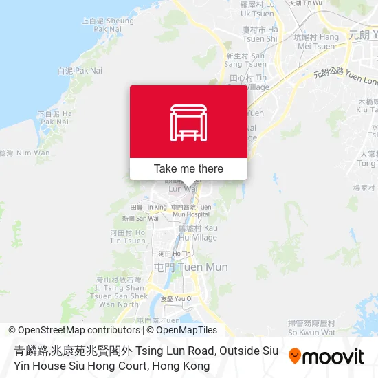 青麟路,兆康苑兆賢閣外 Tsing Lun Road, Outside Siu Yin House Siu Hong Court地圖
