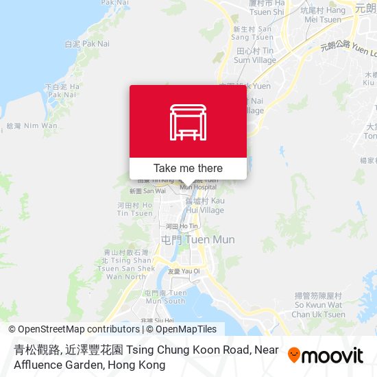 青松觀路, 近澤豐花園 Tsing Chung Koon Road, Near Affluence Garden map