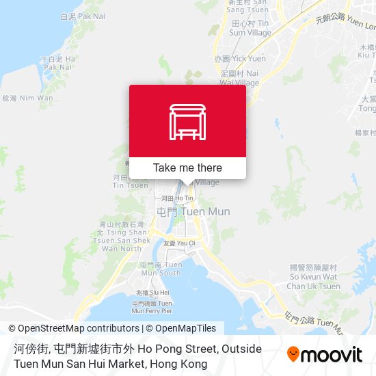 河傍街, 屯門新墟街市外 Ho Pong Street, Outside Tuen Mun San Hui Market map
